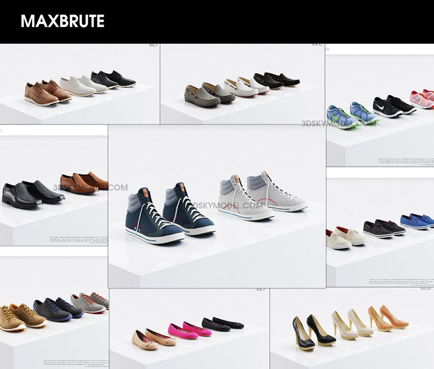 3dSkyHost: Shoes Dowload free (Giày) 3dsmax
