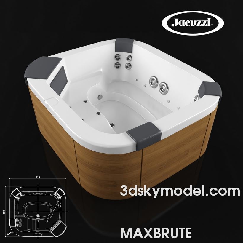 3dSkyHost: Bathtub & Shower cubicle Maxbrute - Bồn tắm 82