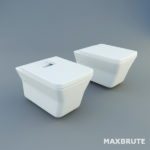 Bồn cầu –  Toilet & Bidet 2- 3d max