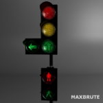 Street light- Đèn giao thông- 3dsmax