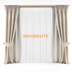 Rèm 3d max model Curtain 4