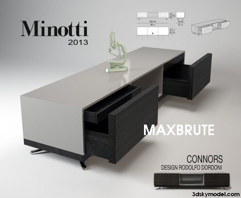 3dSkyHost: Minotti Sideboard & Chest of drawer 089