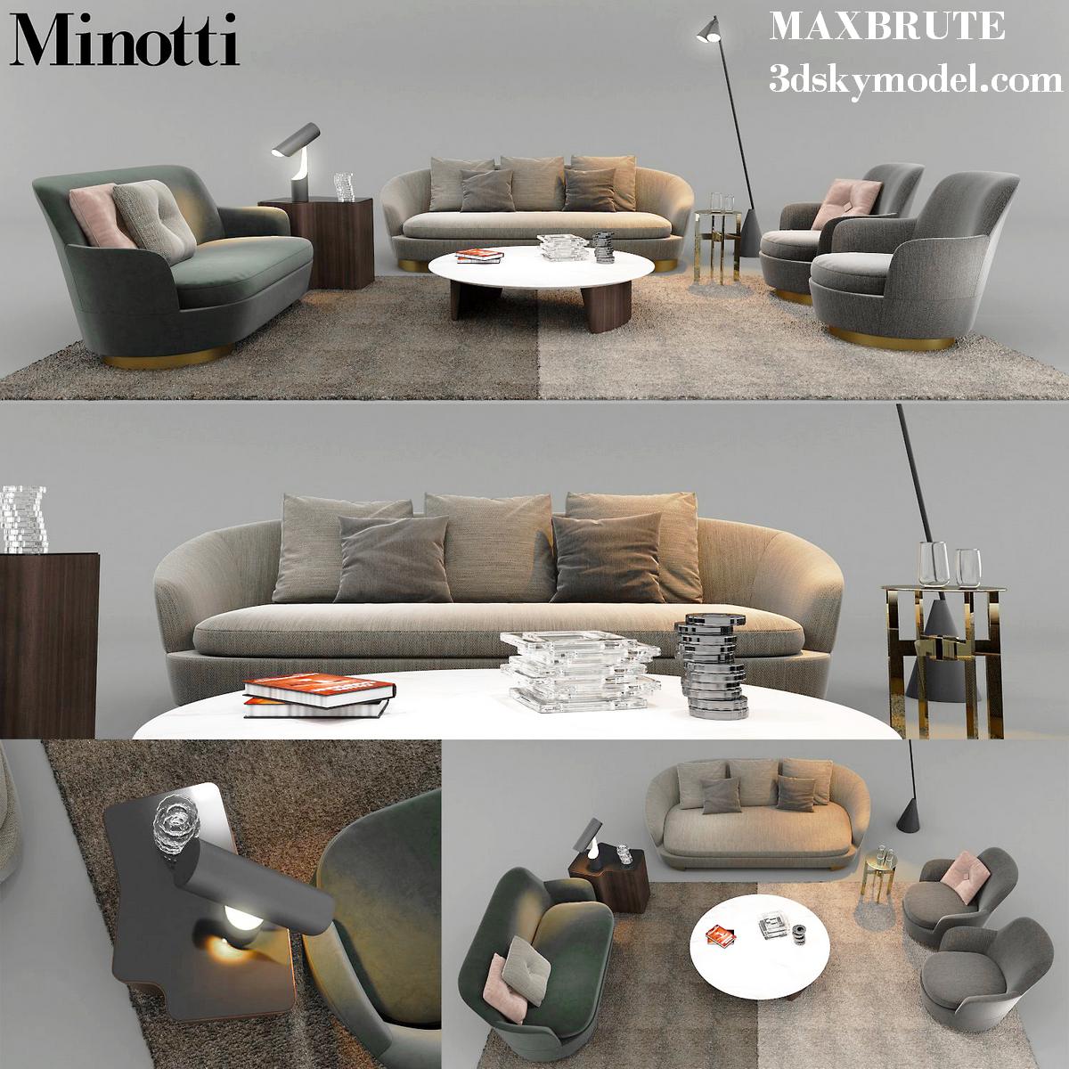 3dSkyHost: Minotti sofa collection