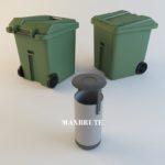 Trashbox and trashtube- Thùng rác 3dsmax
