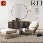 Rh armchair  restoration hardware 3d model 3dsmax
