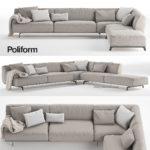 Poliform tribeca sofa 3dsmax