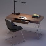 Zanotta maestrale table and eva chair