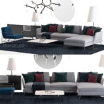 Modern sofa set  3dsmax with featured colors