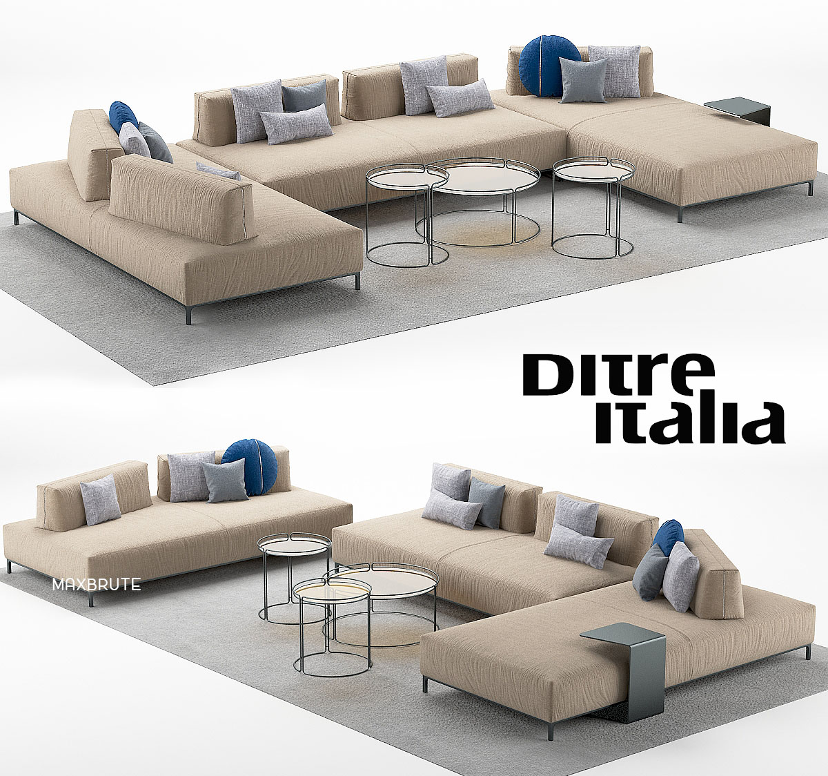 3dSkyHost: Ditre italia Sanders sofa 3dsmax 3dmodel