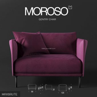 Gentry chair by Moroso sofa 3dmodel  162