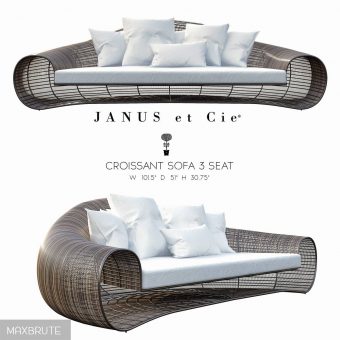 Janus et Cie   CROISSANT  3 SEAT sofa 3dmodel  166