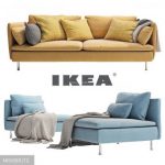 IKEA SÖDERHAMN 3 seater  and a daybed sofa 3dmodel  182