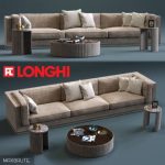 Longhi Mason 3Seat sofa 3dmodel  458