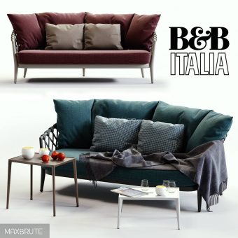 B&B italya ERICA BlueRed sofa 3dmodel  544