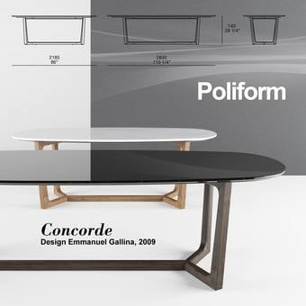 table Poliforrm Concorde set2 3dmodel download free 42