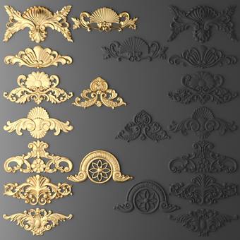 Decorative plaster  Trang trí thạch cao download 3dmodel free  314