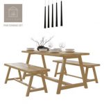 pine dinning set f Table & chair 143