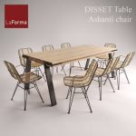 DISSET  & Ashanti Table & chair 217
