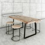 Concrete wood Table & chair 261