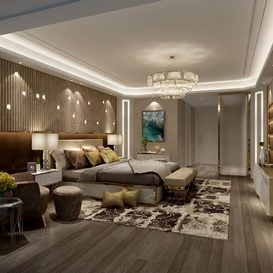 3d66 Bed room  B027-post-modern-style  download  free  3dsmax