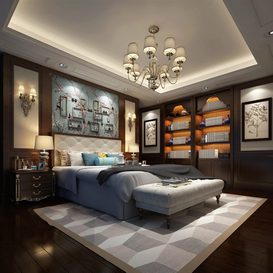 3d66 Bed room  B036-post-modern-style  download  free  3dsmax