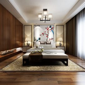 3d66 Bed room  C021-chinese-style  download  free  3dsmax