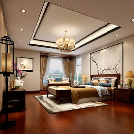 3d66 Bed room  C027-chinese-style  download  free  3dsmax