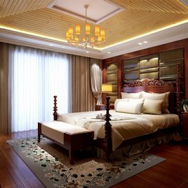 3d66 Bed room  E005-american-style  download  free  3dsmax