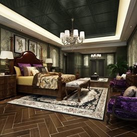 3d66 Bed room  E007-american-style  download  free  3dsmax