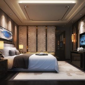 3d66 Bed room  J015-mix-style  download  free  3dsmax