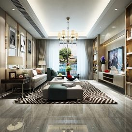 3d66 Living room  B065-Postmodern-style  download  free 3d model
