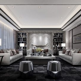 3d66 Living room  B140-postmodern-style  download  free 3d model
