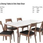 Gioia Dining  & Orlo Side Table & chair 320