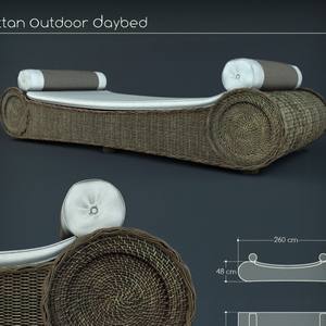 RATTAN OUTDOOR DAYBED_Max Ottoman  3dskymodel -Download 3dmodel- Free 3d Models   23