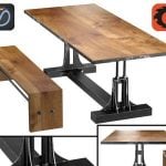 table Post Industrial 3dmodel 127