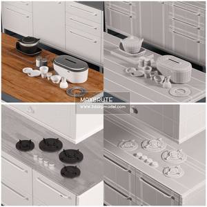 Kitchen Tủ bếp - Download 3d Model - Free 3dmodels  Maxbrute 4