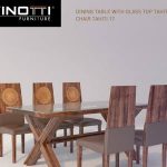 DINING  WITH GLASS TOP TAHITI 8 Table & chair 14