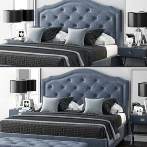 LuXeo Brentwood Queen Tufted Bed 3dskymodel -Download 3dmodel- Free 3d Models   528