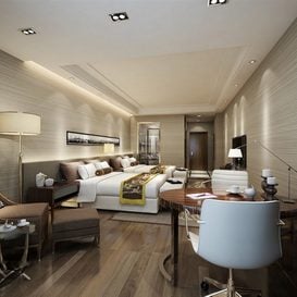 3d66 bedroom-hotel-A004-modern-style -Download  free -3d Models Maxbrute