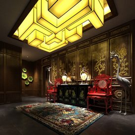 3d66 elevator-lobby-C004-chinese-style -Download  free -3d Models Maxbrute