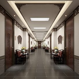 3d66 elevator-lobby-C007-chinese-style -Download  free -3d Models Maxbrute