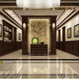 3d66 elevator-lobby-E001-american-style -Download  free -3d Models Maxbrute