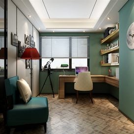 3d66 study-room-A009-modern-style -Download  free -3d Models Maxbrute