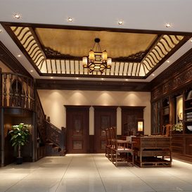 3d66 study-room-C016-chinese-style -Download  free -3d Models Maxbrute
