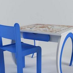table chair children 54  3dsmax  3dmodel
