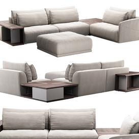 Natuzzi Long Beach Sofa 3d model Download Maxbrute Furniture Visualization