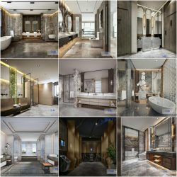 Bathroom vol4 2020 3d model Download Maxbrute Furniture Visualization