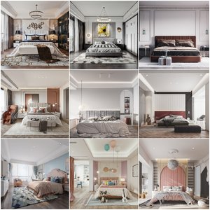 Bedroom vol4 2020 3d model Download Maxbrute Furniture Visualization