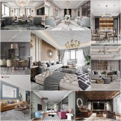 Living room vol8 2020 3d model Download Maxbrute Furniture Visualization