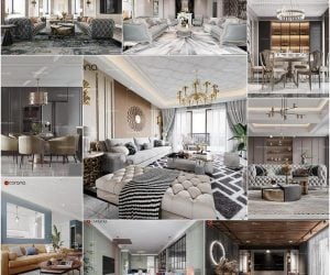 Living room vol8 2020 3d model Download Maxbrute Furniture Visualization